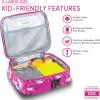 imageLone Cone Kids Insulated Lunch Box  Fun Patterns for Boys and Girls Mary the Unicorn XLarge