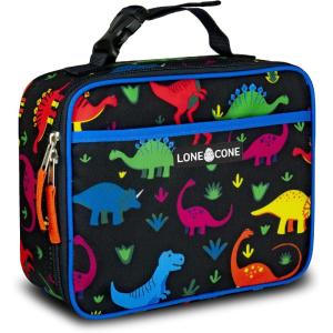 imageLone Cone Kids Insulated Lunch Box  Fun Patterns for Boys and Girls Fossil Friends Standard