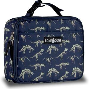 imageLone Cone Kids Insulated Lunch Box  Fun Patterns for Boys and Girls No Bones About It Standard