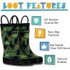imageLone Cone Elementary Collection  Premium Natural Rubber Rain Boots with Matte Finish for Toddlers and KidsCamosaurus