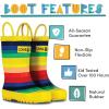imageLone Cone Elementary Collection  Premium Natural Rubber Rain Boots with Matte Finish for Toddlers and KidsChasing Rainbows