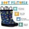imageLone Cone Elementary Collection  Premium Natural Rubber Rain Boots with Matte Finish for Toddlers and KidsConstruction Monsters