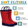 imageLone Cone Elementary Collection  Premium Natural Rubber Rain Boots with Matte Finish for Toddlers and KidsFiretruck Red