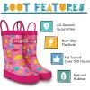 imageLone Cone Elementary Collection  Premium Natural Rubber Rain Boots with Matte Finish for Toddlers and KidsGirls Rush Hour
