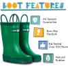 imageLone Cone Elementary Collection  Premium Natural Rubber Rain Boots with Matte Finish for Toddlers and KidsGrassy Green