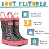imageLone Cone Elementary Collection  Premium Natural Rubber Rain Boots with Matte Finish for Toddlers and KidsLeopard