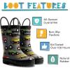 imageLone Cone Elementary Collection  Premium Natural Rubber Rain Boots with Matte Finish for Toddlers and KidsMonster Truck