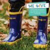 imageLone Cone Elementary Collection  Premium Natural Rubber Rain Boots with Matte Finish for Toddlers and KidsNavy Blue