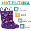 imageLone Cone Elementary Collection  Premium Natural Rubber Rain Boots with Matte Finish for Toddlers and KidsPinkosaurus Rex