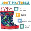 imageLone Cone Elementary Collection  Premium Natural Rubber Rain Boots with Matte Finish for Toddlers and KidsPuddleasaurus Dinosaur