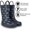 imageLone Cone Elementary Collection  Premium Natural Rubber Rain Boots with Matte Finish for Toddlers and KidsSharks  Matte Finish