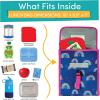 imageLone Cone Kids Insulated Fabric Lunchbag  Fun Patterns for Boys and Girls Rainbow Hearts Standard