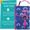 imageLone Cone Kids Insulated Fabric Lunchbag  Fun Patterns for Boys and Girls Rainbow Hearts Standard