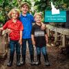 imageLone Cone Premium Natural Rubber Rain Boots for Toddlers and Kids with Solid DesignChalkboard Black