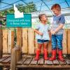imageLone Cone Premium Natural Rubber Rain Boots for Toddlers and Kids with Solid DesignCherry Red