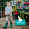 imageLone Cone Premium Natural Rubber Rain Boots for Toddlers and Kids with Solid DesignLeap Frog Green