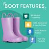 imageLone Cone Premium Natural Rubber Rain Boots for Toddlers and Kids with Solid DesignLovely Lavender
