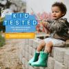 imageLone Cone Premium Natural Rubber Rain Boots for Toddlers and Kids with Solid DesignSeafoam Turquoise