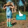 imageLone Cone Premium Natural Rubber Rain Boots for Toddlers and Kids with Solid DesignSeafoam Turquoise