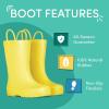 imageLone Cone Premium Natural Rubber Rain Boots for Toddlers and Kids with Solid DesignSunshine Yellow