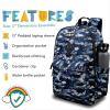 imageLone Cone School Kids Backpacks for Girls ampamp Boys Cute Toddler Backpack for Girls ampamp Boys wLaptop Sleeve  Kids Laptop Backpack 17quot tall  Shark Shadows Camo