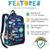 imageLone Cone School Kids Backpacks for Girls ampamp Boys Kindergarten ampamp Elementary cute Toddler Backpack for Girls ampamp Boys  Preschool Grades 13 Little Learner 15quot tall  School of Fish