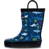 imageLone Cone Elementary Collection  Premium Natural Rubber Rain Boots with Matte Finish for Toddlers and KidsShark Attack