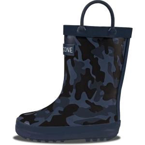 imageLone Cone Elementary Collection  Premium Natural Rubber Rain Boots with Matte Finish for Toddlers and KidsBlue Camo
