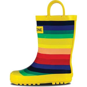 imageLone Cone Elementary Collection  Premium Natural Rubber Rain Boots with Matte Finish for Toddlers and KidsChasing Rainbows