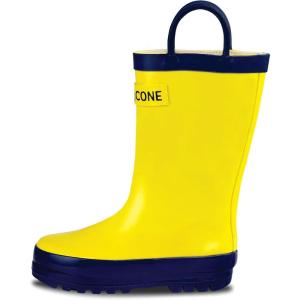 imageLone Cone Elementary Collection  Premium Natural Rubber Rain Boots with Matte Finish for Toddlers and KidsClassic Yellow