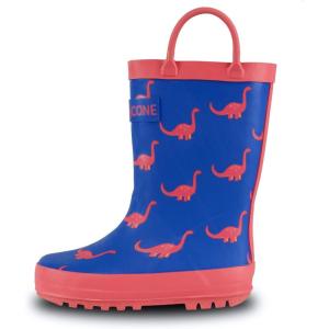 imageLone Cone Elementary Collection  Premium Natural Rubber Rain Boots with Matte Finish for Toddlers and KidsDinomite  Matte Finish