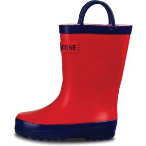imageLone Cone Elementary Collection  Premium Natural Rubber Rain Boots with Matte Finish for Toddlers and KidsFiretruck Red