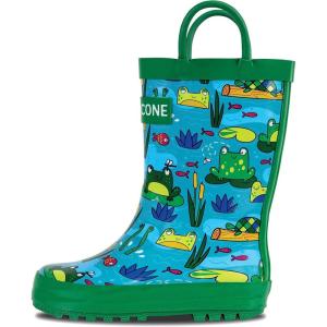 imageLone Cone Elementary Collection  Premium Natural Rubber Rain Boots with Matte Finish for Toddlers and KidsFrog Pond