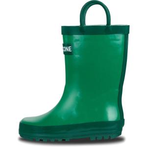 imageLone Cone Elementary Collection  Premium Natural Rubber Rain Boots with Matte Finish for Toddlers and KidsGrassy Green