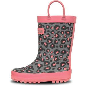 imageLone Cone Elementary Collection  Premium Natural Rubber Rain Boots with Matte Finish for Toddlers and KidsLeopard