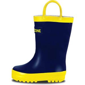 imageLone Cone Elementary Collection  Premium Natural Rubber Rain Boots with Matte Finish for Toddlers and KidsNavy Blue