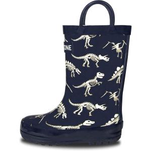 imageLone Cone Elementary Collection  Premium Natural Rubber Rain Boots with Matte Finish for Toddlers and KidsNo Bones About It