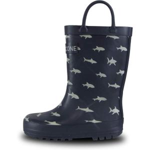 imageLone Cone Elementary Collection  Premium Natural Rubber Rain Boots with Matte Finish for Toddlers and KidsSharks  Matte Finish