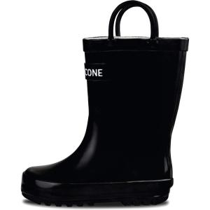imageLone Cone Elementary Collection  Premium Natural Rubber Rain Boots with Matte Finish for Toddlers and KidsShiny Black