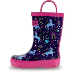 imageLone Cone Elementary Collection  Premium Natural Rubber Rain Boots with Matte Finish for Toddlers and KidsUnicorn Dreams