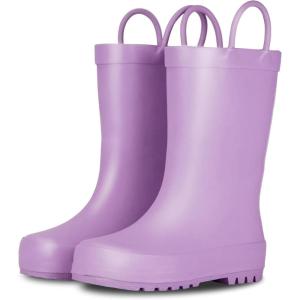 imageLone Cone Premium Natural Rubber Rain Boots for Toddlers and Kids with Solid DesignLovely Lavender