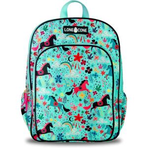 imageLone Cone School Kids Backpacks for Girls ampamp Boys Kindergarten ampamp Elementary cute Toddler Backpack for Girls ampamp Boys  Preschool Grades 13 Little Learner 15quot tall  Moroccan Horses