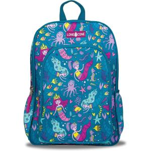 imageLone Cone School Kids Backpacks for Girls ampamp Boys Kindergarten ampamp Elementary cute Toddler Backpack for Girls ampamp Boys  Preschool Grades 13 Little Learner 15quot tall  School of Mermaids