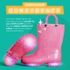 imageLONECONE Glitter Waterproof LightUp Toddler Rain Boots with Easy Pull on Handles  Comfortable Shiny Kids Rain Boots for Boys and Girls  Fun ampamp Safe Outdoor Play for All SeasonsGlitter Pink