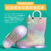 imageLONECONE Glitter Waterproof LightUp Toddler Rain Boots with Easy Pull on Handles  Comfortable Shiny Kids Rain Boots for Boys and Girls  Fun ampamp Safe Outdoor Play for All SeasonsGlitter Gradient Pink