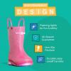 imageLONECONE Glitter Waterproof LightUp Toddler Rain Boots with Easy Pull on Handles  Comfortable Shiny Kids Rain Boots for Boys and Girls  Fun ampamp Safe Outdoor Play for All SeasonsGlitter Pink