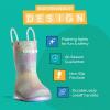 imageLONECONE Glitter Waterproof LightUp Toddler Rain Boots with Easy Pull on Handles  Comfortable Shiny Kids Rain Boots for Boys and Girls  Fun ampamp Safe Outdoor Play for All SeasonsGlitter Gradient Pink