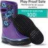 imageLone Cone Insulating All Weather Kids Mud Boots for Boys ampamp Girls  Waterproof Toddler Snow Boots  Warm Neoprene Boots for Kids  Warm Kids Muck BootsPurple Floral