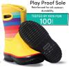 imageLone Cone Insulating All Weather Kids Mud Boots for Boys ampamp Girls  Waterproof Toddler Snow Boots  Warm Neoprene Boots for Kids  Warm Kids Muck BootsRainbows