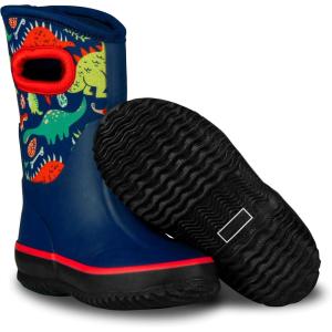 imageLone Cone Insulating All Weather Kids Mud Boots for Boys ampamp Girls  Waterproof Toddler Snow Boots  Warm Neoprene Boots for Kids  Warm Kids Muck BootsPuddleasaurus Dinosaur